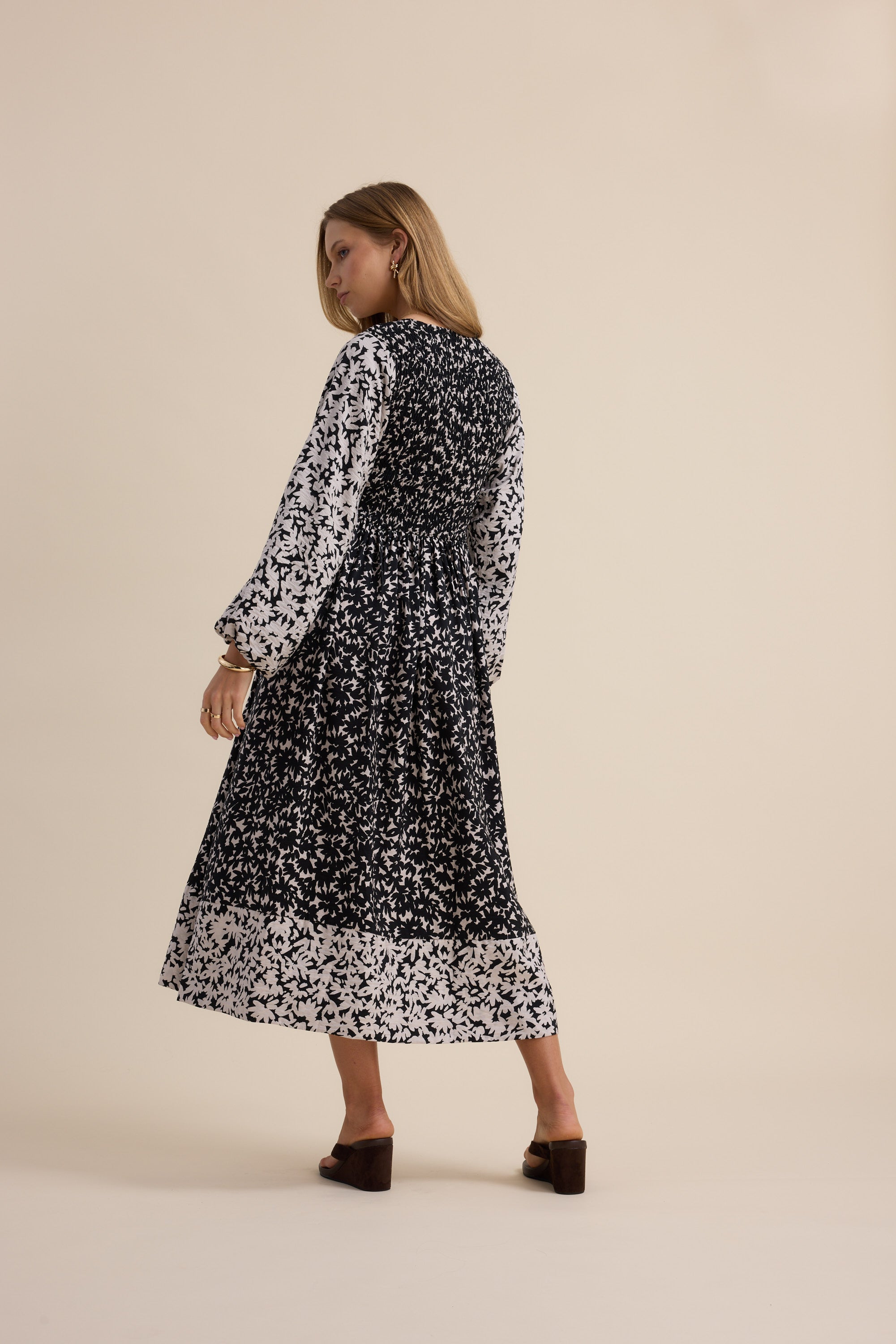 Camille Shirred Bodice Dress