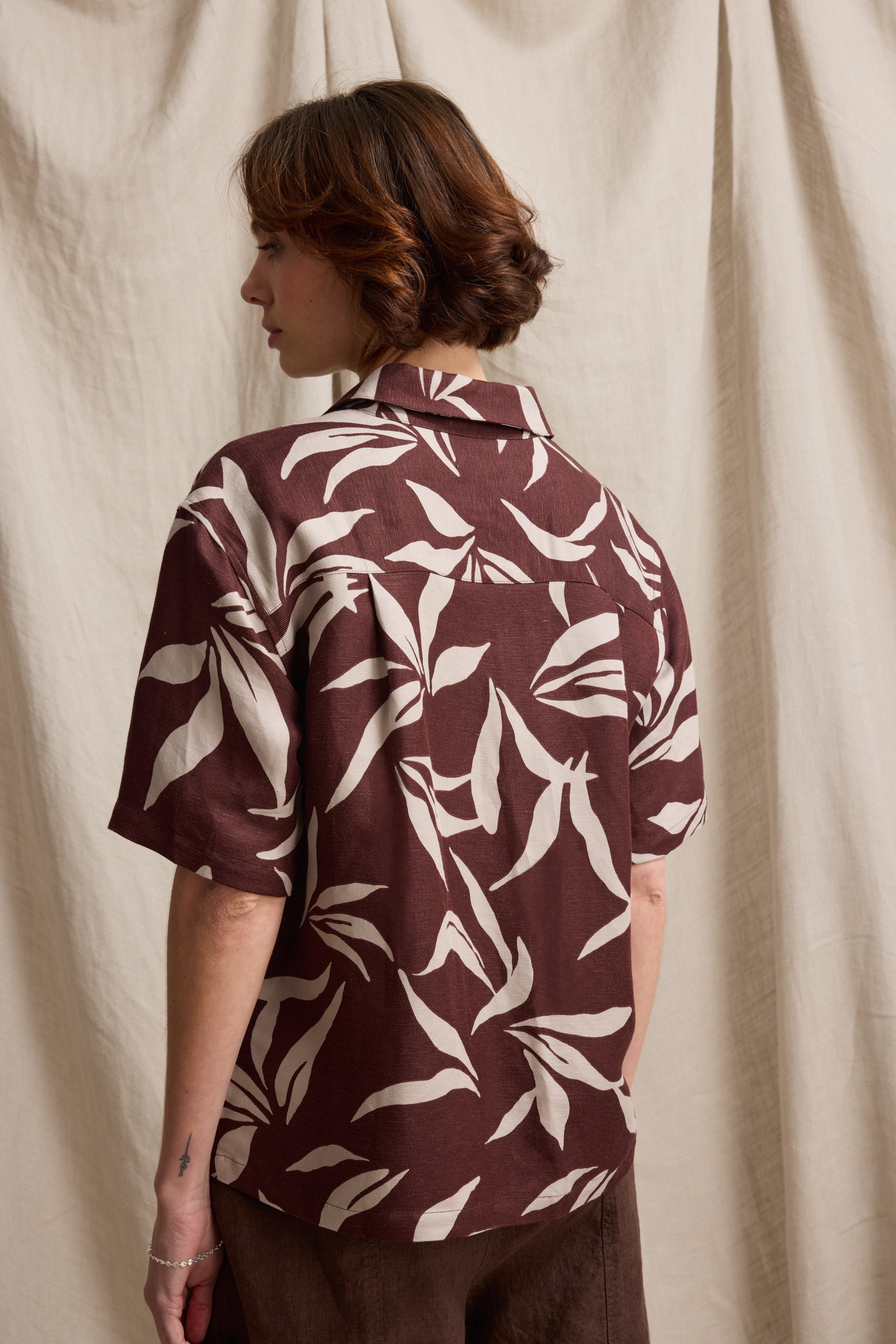 Harper Linen Blend Short Sleeve Shirt